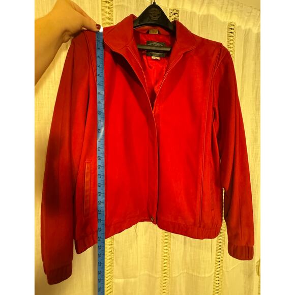 VTG Leather Jacket‎ 1980s Solvang First Street Leather Lambskin Suede L Designer - Picture 15 of 15